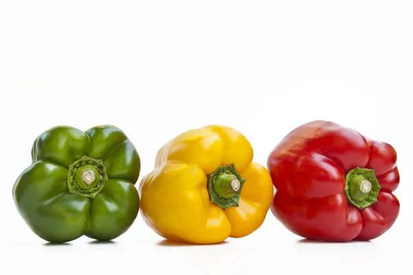Three colored peppers — Stock Photo, Image