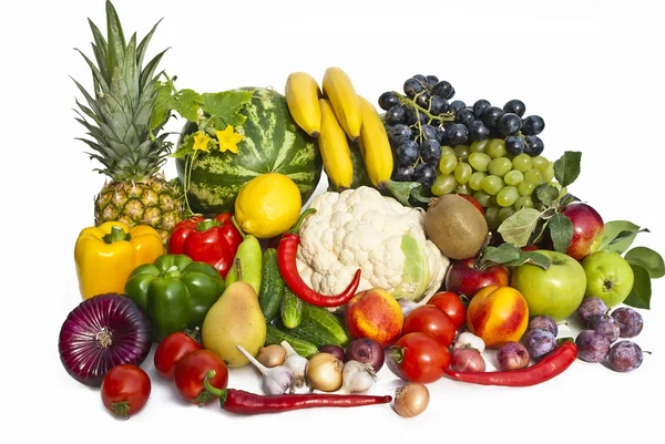 O grupo de frutas e legumes — Fotografia de Stock