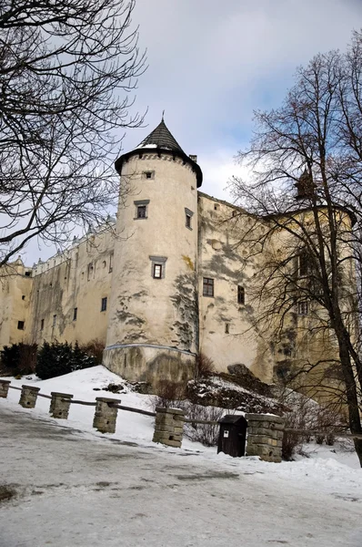 Château à Niedzica pendant l'hiver . — Photo
