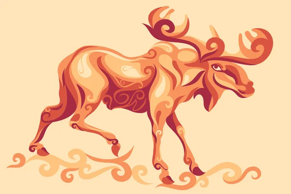 Běh elk — Stockový vektor