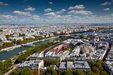 The landscape of Paris city clipart