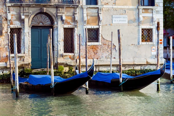 Gondels in venicy city, Italië — Stockfoto