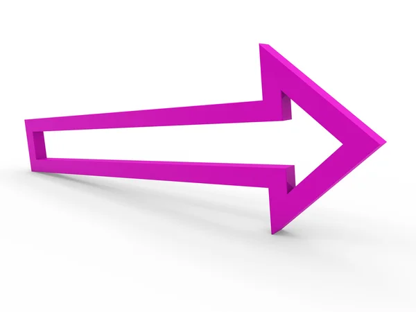 3d arrow purple way — Stock Photo, Image