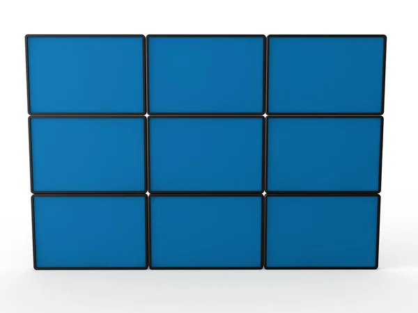 3D platt LCD-vägg — Stockfoto