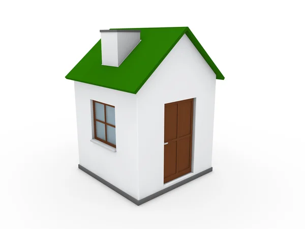 3d home house green — Stock Photo, Image