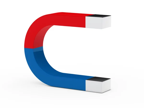 Stock image 3d magnet red blue