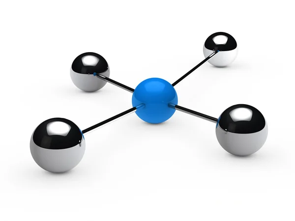stock image Leadership concept with blue sphere