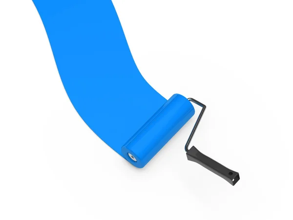 stock image Paint roller blue