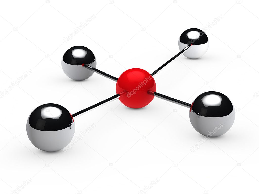Leadership concept with red sphere