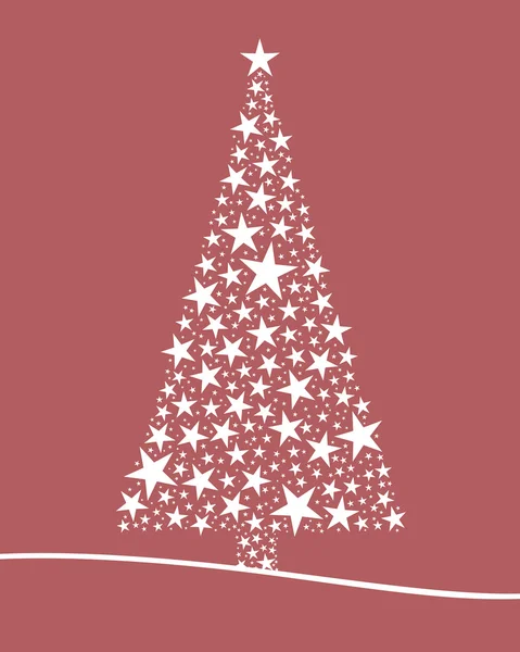 白い星からのクリスマス ツリー — ストック写真