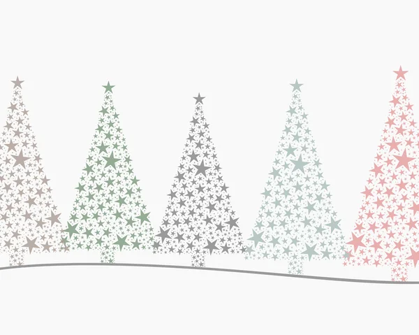 5 árboles de Navidad colorido — Foto de Stock