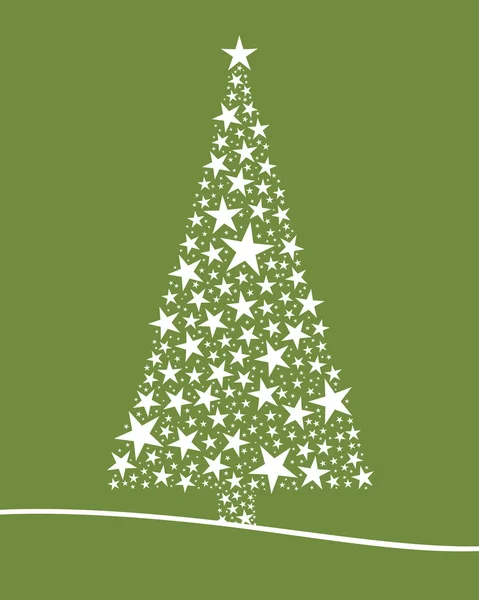 Christmas tree from white stars