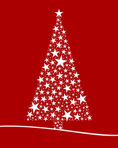 Beyaz Yıldız dan Noel ağacı — Stok fotoğraf