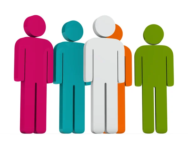 Leadership colorful team group — Stock Photo, Image
