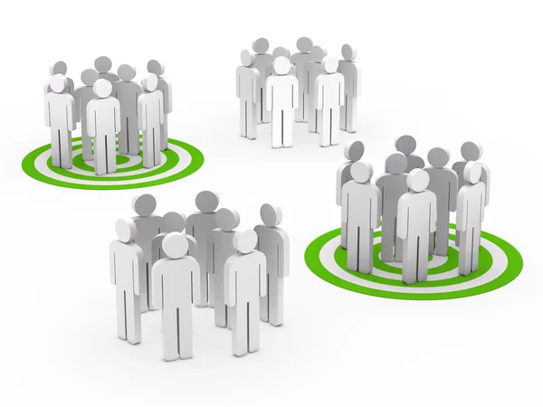 Teamwork group circle green tarbet — Stock Photo, Image