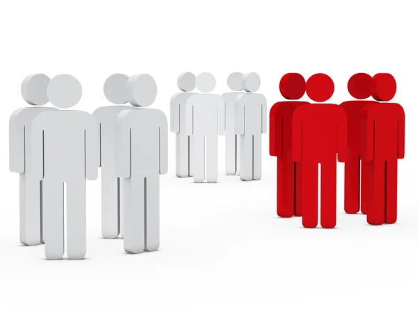 Team group white red — Stock Photo, Image