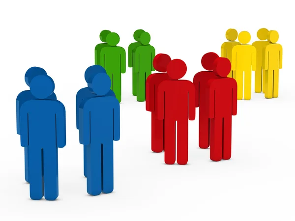 Team group colorful in circle — Stock Photo, Image