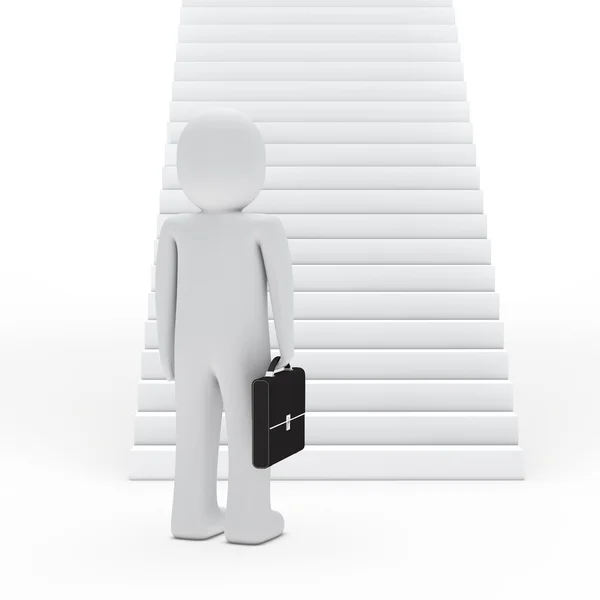 Businessman for stairs — Stock Photo, Image