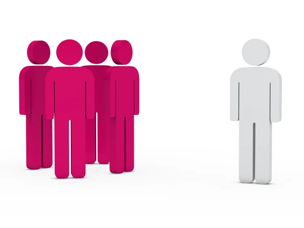 Líder de equipo de negocios rosa — Foto de Stock