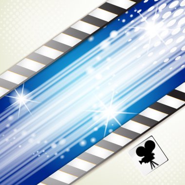 Blue background with rays clipart