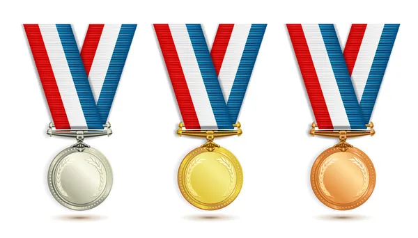 Conjunto de medalhas — Vetor de Stock