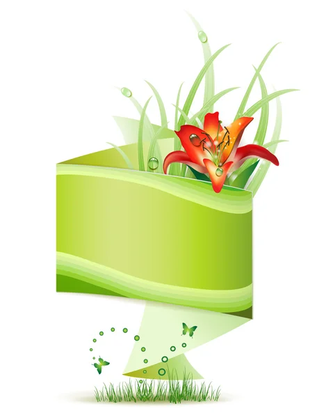Origami sfondo verde — Vettoriale Stock