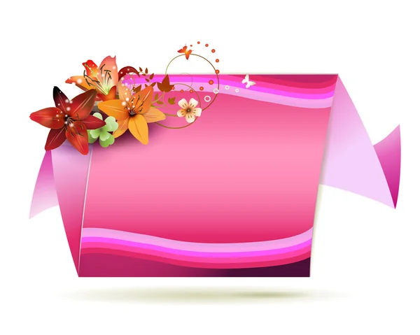 Origami fundo rosa — Vetor de Stock