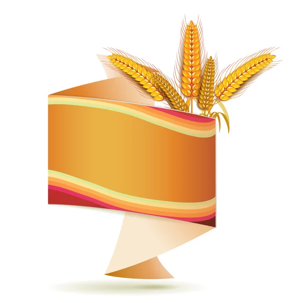 Fundo com espigas de trigo —  Vetores de Stock