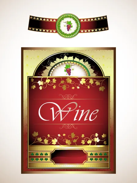 Этикетки для красного вина — стоковый вектор
