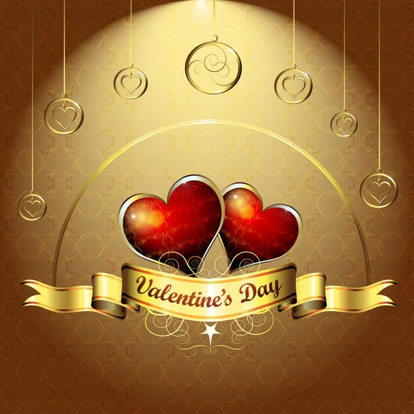 Открытка ко Дню Святого Валентина — стоковый вектор