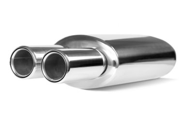 Sports exhaust pipe for the car clipart