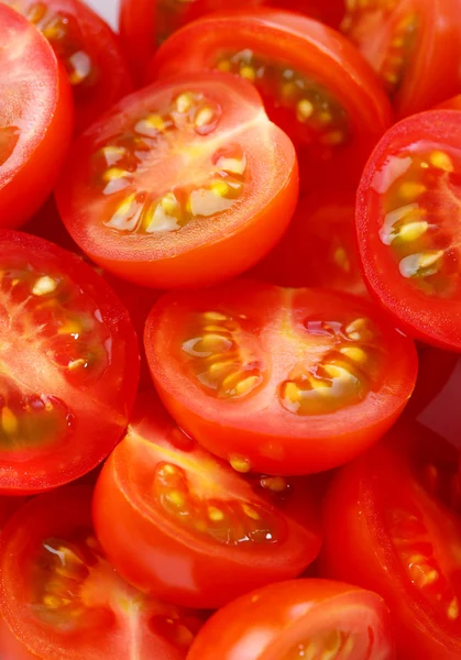 Plátky mini rajčat — Stock fotografie
