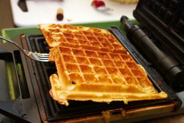 Baking Brussels Waffels - Serie - 2 of 5 clipart