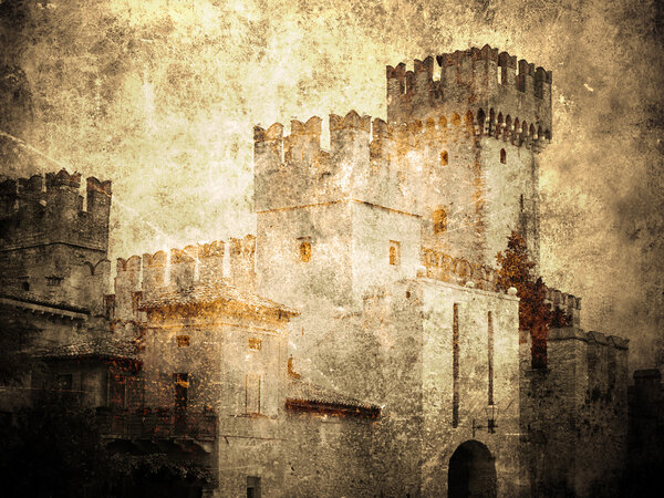 Картина, постер, плакат, фотообои "скалигерский замок — стоковое фото", артикул 6913291