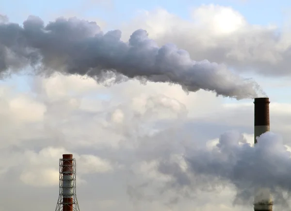 Hava kirliliği fabrikası — Stok fotoğraf