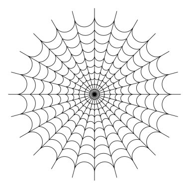 Round spider web clipart