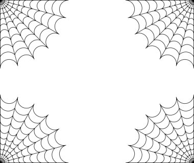 Spider web frame clipart