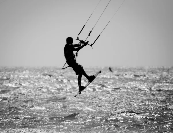 Kite Surfer silueta — Foto de Stock