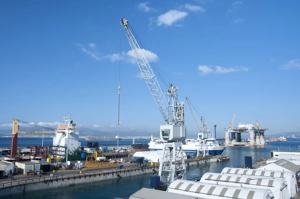 Gibraltar Dockyard — Stock Photo, Image