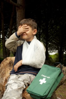 First Aid in the Forest clipart