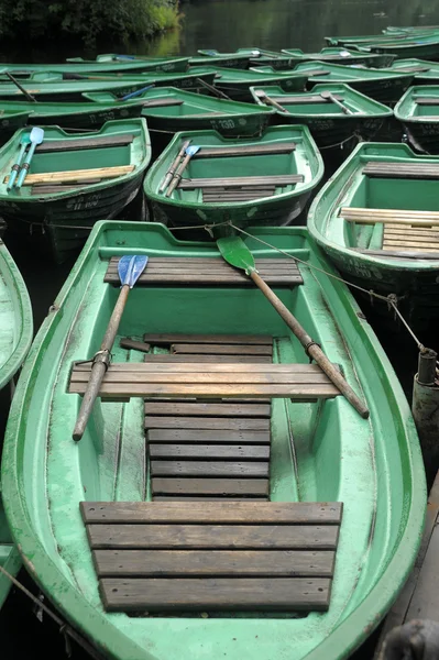 stock image A lot of green boat