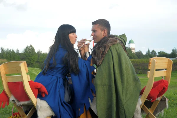 Historia de amor en el estilo medieval — Foto de Stock