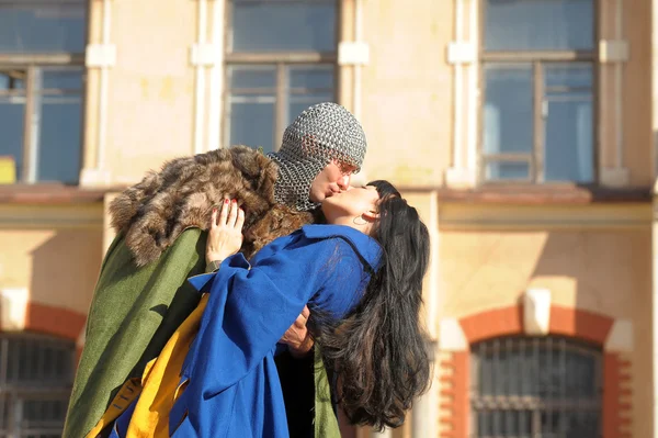 Love story ve středověkém stylu — Stock fotografie