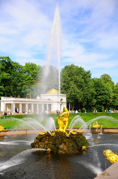 stock image Ensemble of Grand Cascade in Petrodvorets