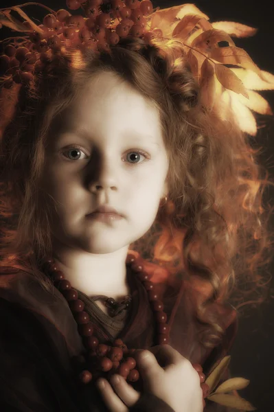 작은 소녀의 초상화 — 스톡 사진