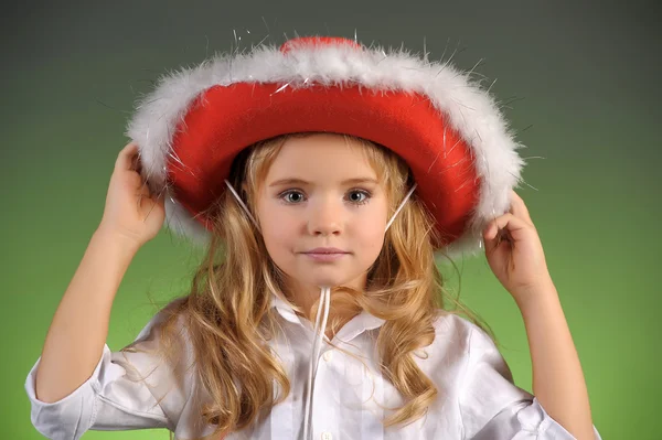 Het kleine meisje in een nieuw jaar — Stockfoto