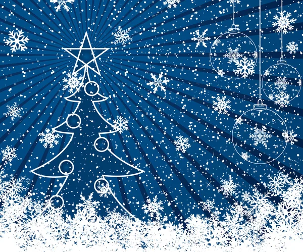 Modré vánoční pozadí — Stockový vektor