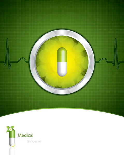 Green medical background — Stock Vector