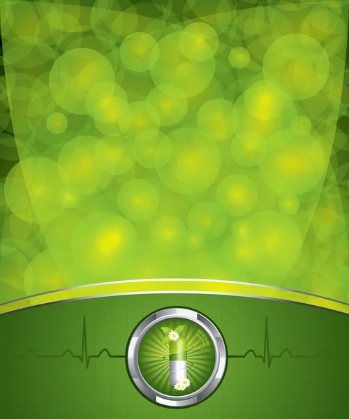 녹색 의료 배경 — 스톡 벡터