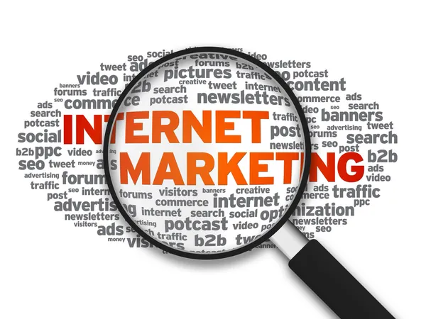 Lupa - Marketing en Internet —  Fotos de Stock